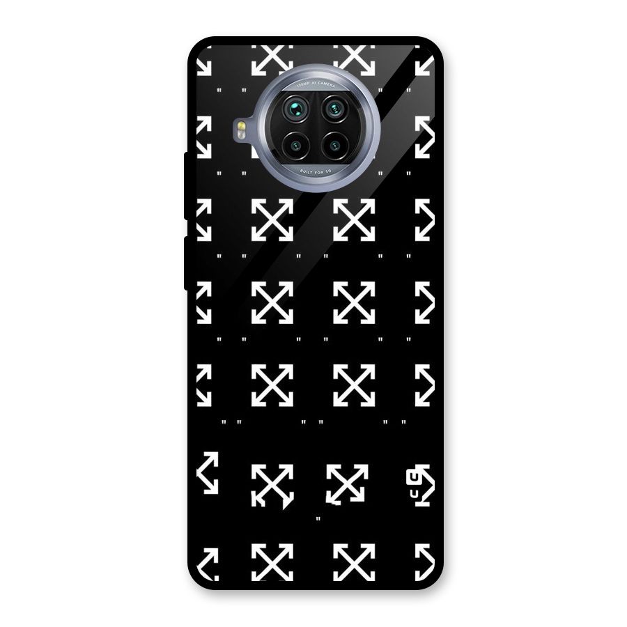Cross Arrow Black Glass Back Case for Mi 10i