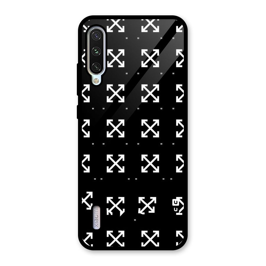 Cross Arrow Black Glass Back Case for Mi A3