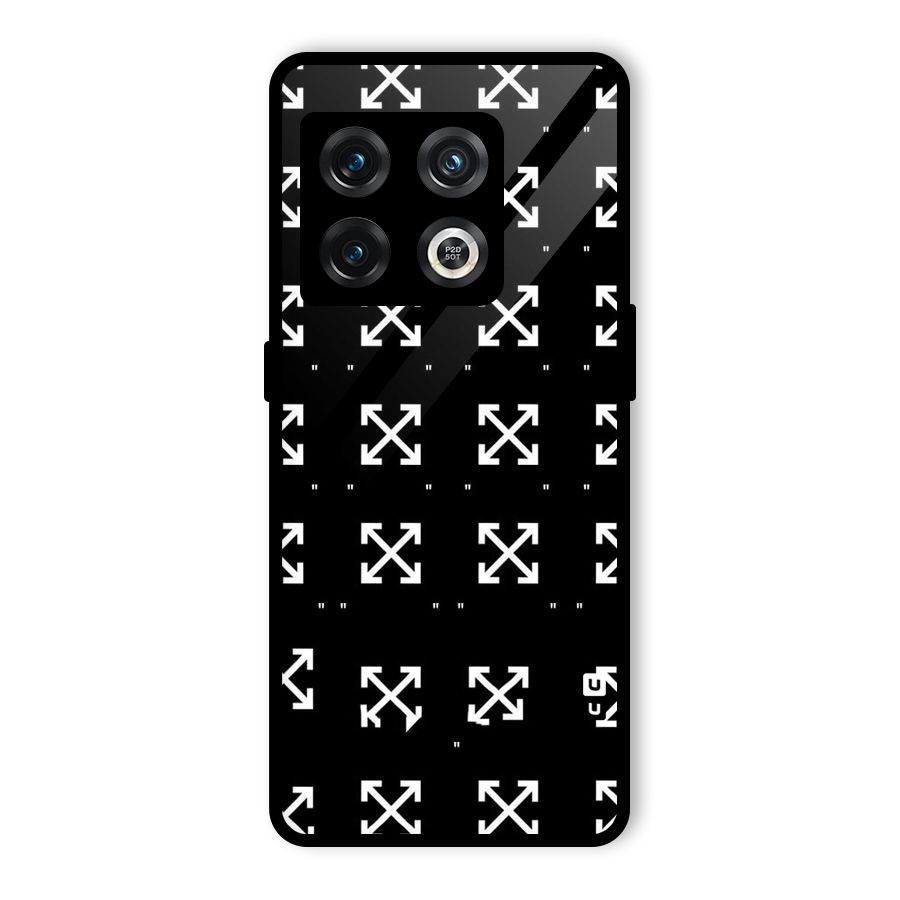 Cross Arrow Black Glass Back Case for OnePlus 10 Pro 5G