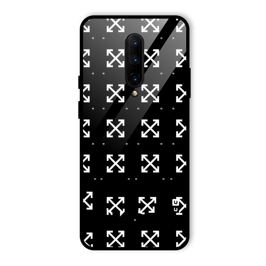 Cross Arrow Black Glass Back Case for OnePlus 7 Pro