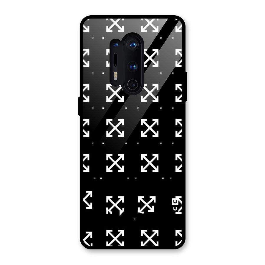 Cross Arrow Black Glass Back Case for OnePlus 8 Pro