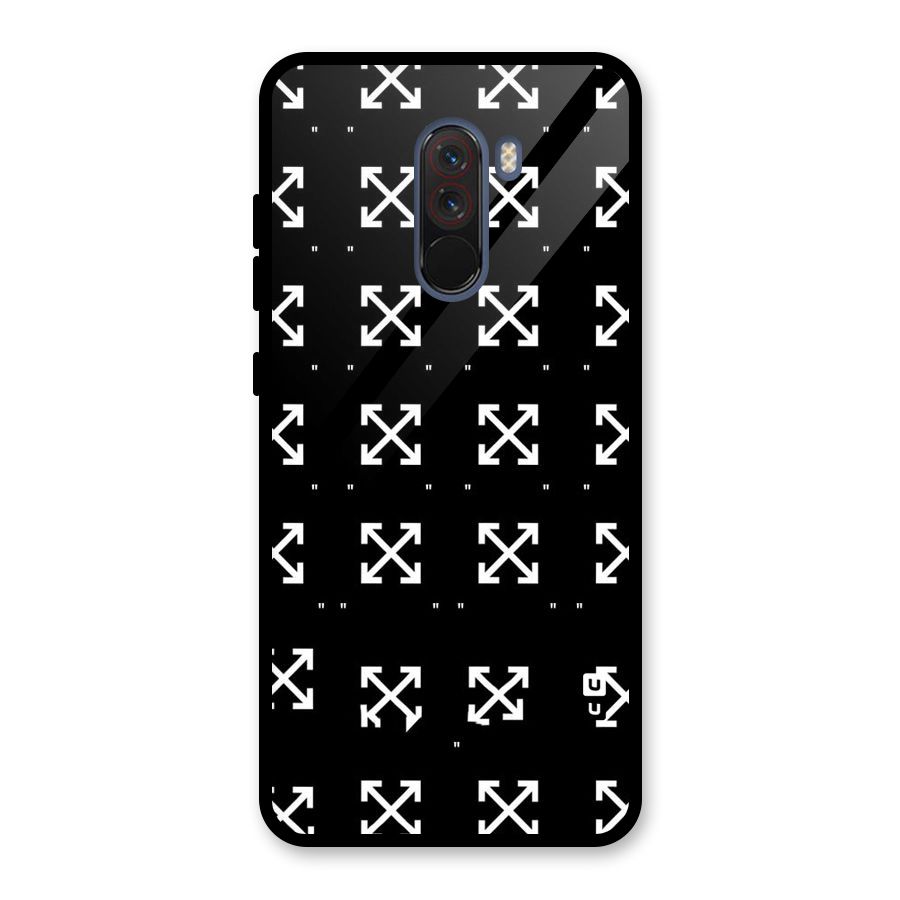 Cross Arrow Black Glass Back Case for Poco F1