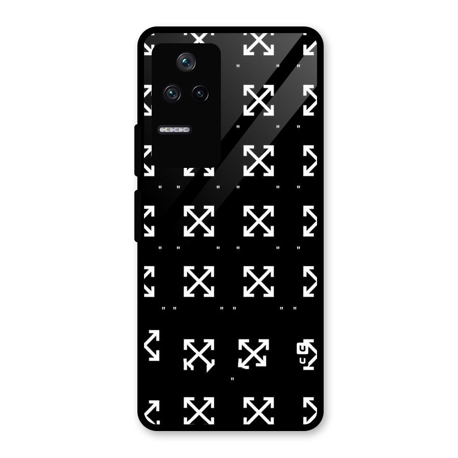 Cross Arrow Black Glass Back Case for Poco F4 5G