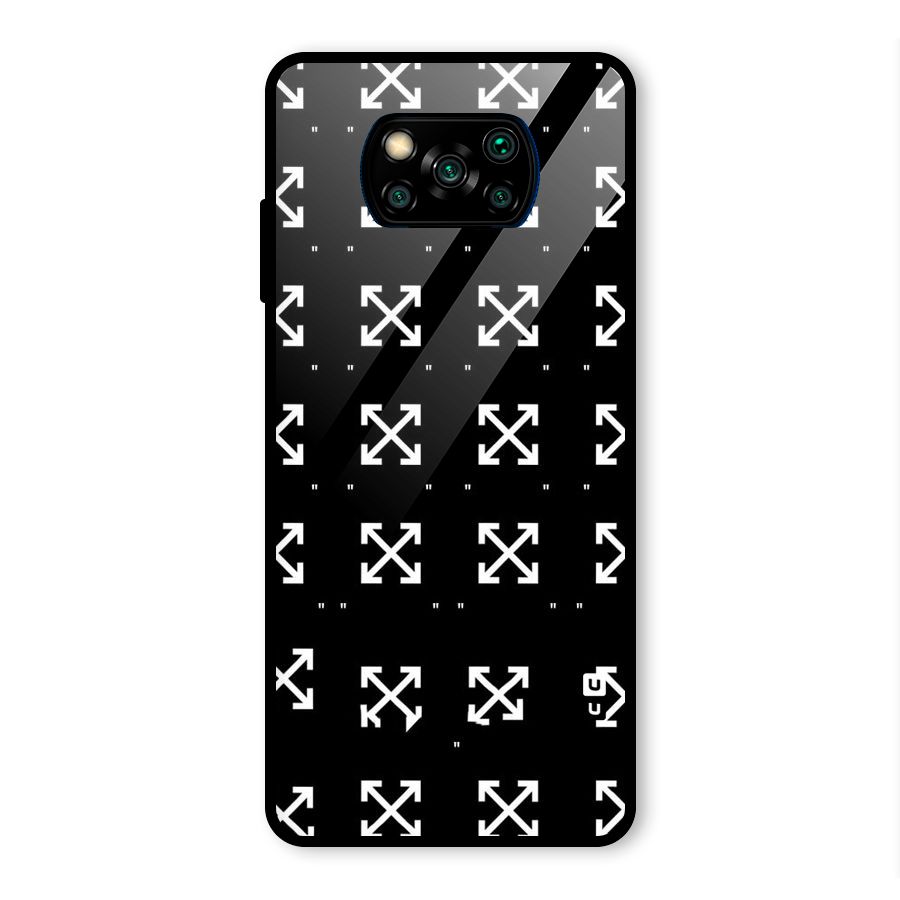 Cross Arrow Black Glass Back Case for Poco X3 Pro