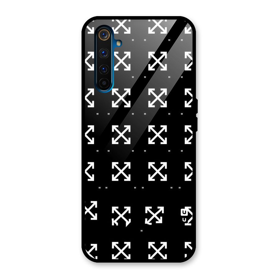 Cross Arrow Black Glass Back Case for Realme 6 Pro