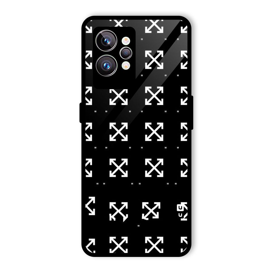 Cross Arrow Black Glass Back Case for Realme GT2 Pro