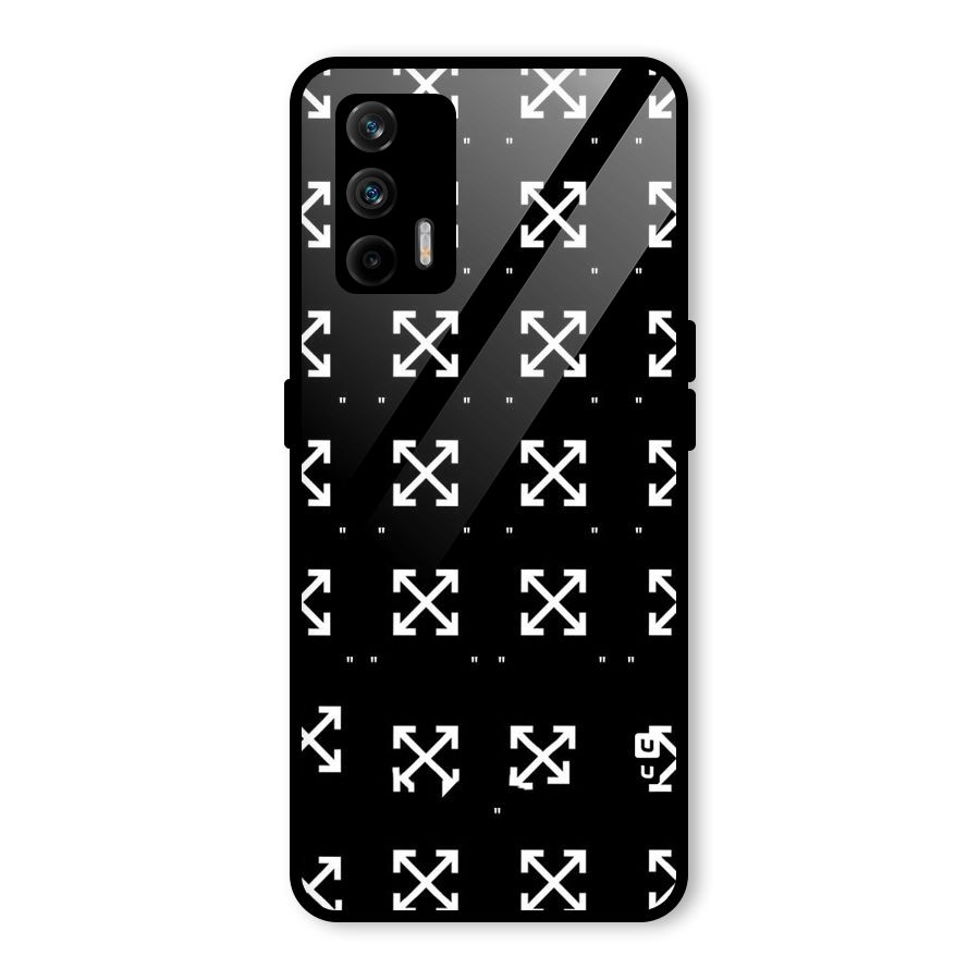 Cross Arrow Black Glass Back Case for Realme GT 5G
