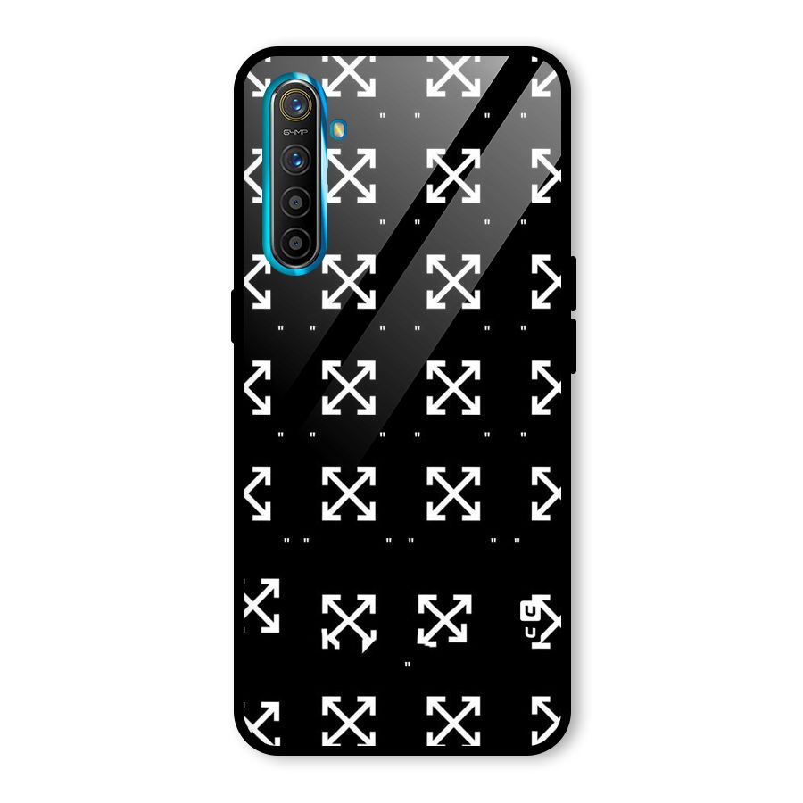 Cross Arrow Black Glass Back Case for Realme X2