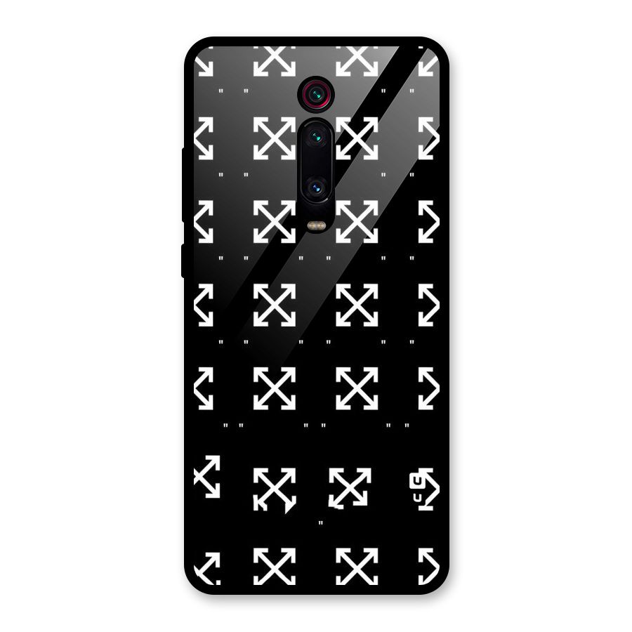 Cross Arrow Black Glass Back Case for Redmi K20