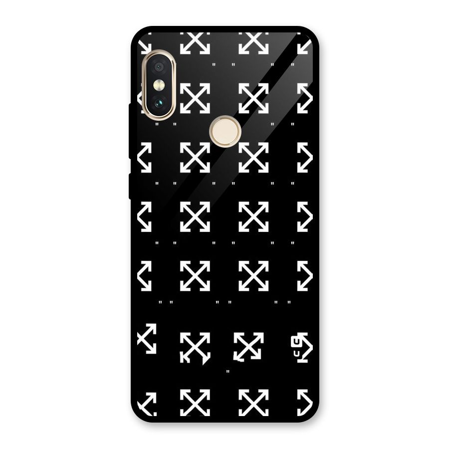 Cross Arrow Black Glass Back Case for Redmi Note 5 Pro