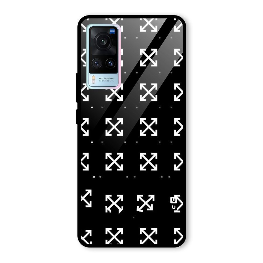 Cross Arrow Black Glass Back Case for Vivo X60