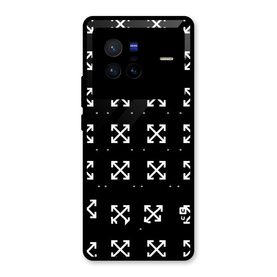 Cross Arrow Black Glass Back Case for Vivo X80