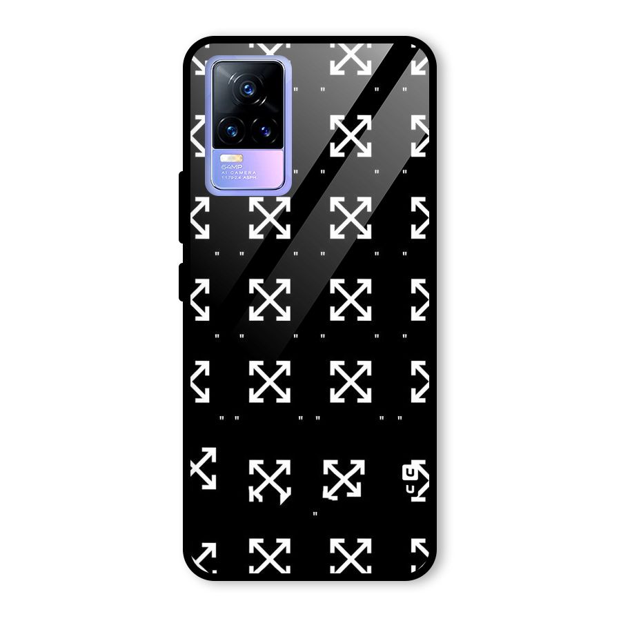 Cross Arrow Black Glass Back Case for Vivo Y73
