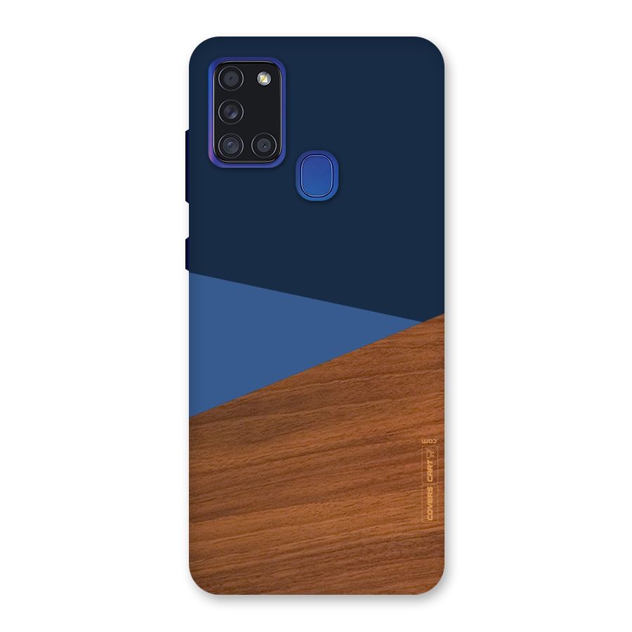 Crossed Lines Pattern Back Case for Galaxy A21s
