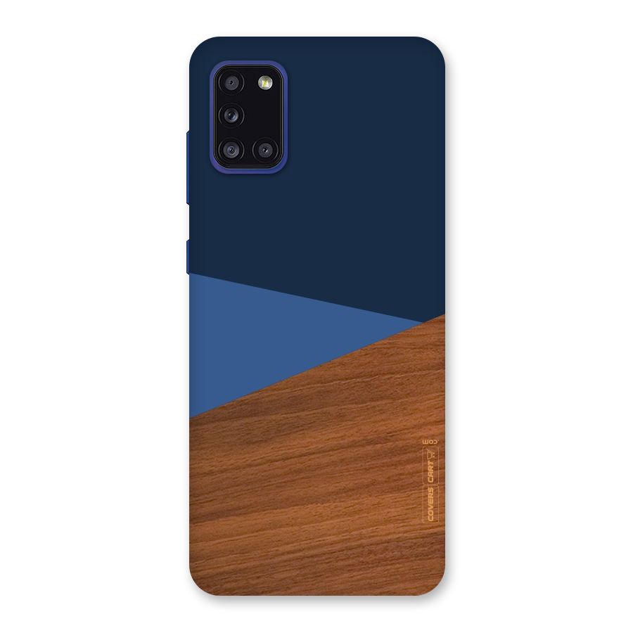 Crossed Lines Pattern Back Case for Galaxy A31