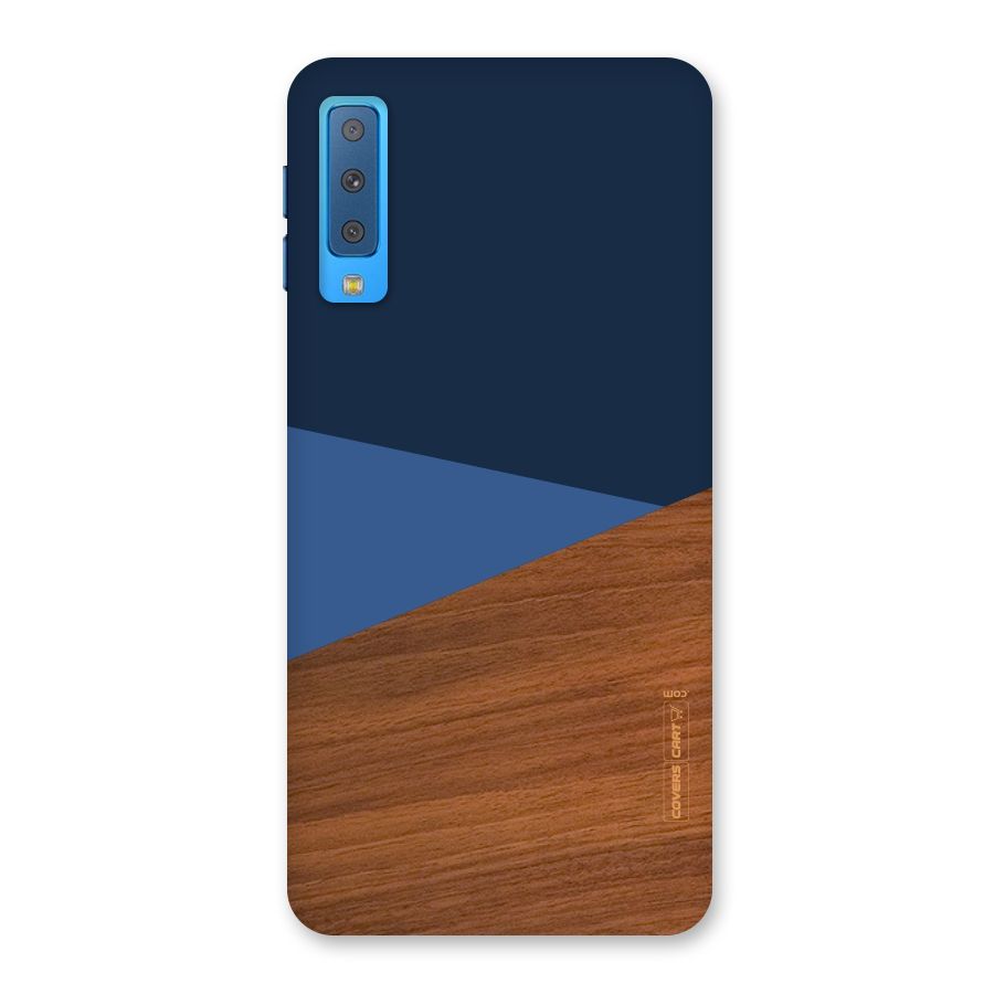 Crossed Lines Pattern Back Case for Galaxy A7 (2018)
