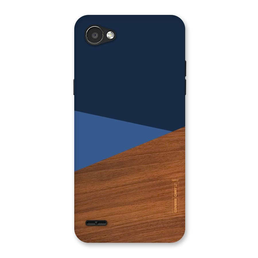 Crossed Lines Pattern Back Case for LG Q6