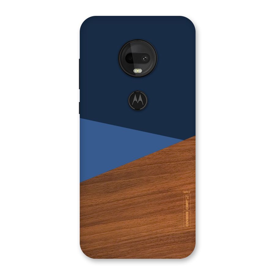 Crossed Lines Pattern Back Case for Moto G7