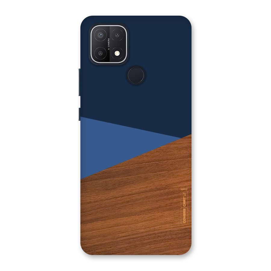 Crossed Lines Pattern Back Case for Oppo A15