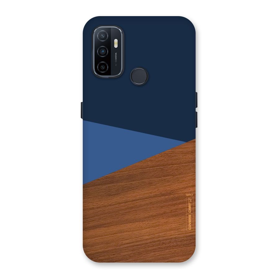 Crossed Lines Pattern Back Case for Oppo A32