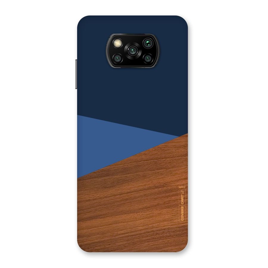 Crossed Lines Pattern Back Case for Poco X3