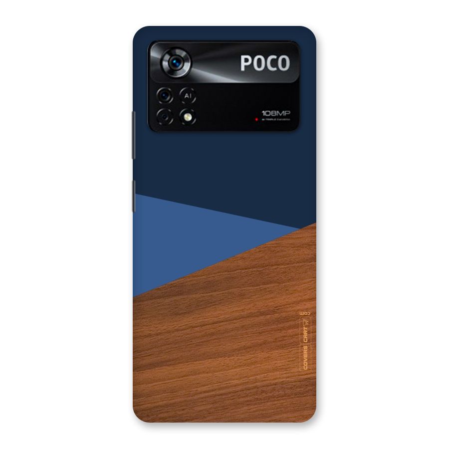 Crossed Lines Pattern Back Case for Poco X4 Pro 5G
