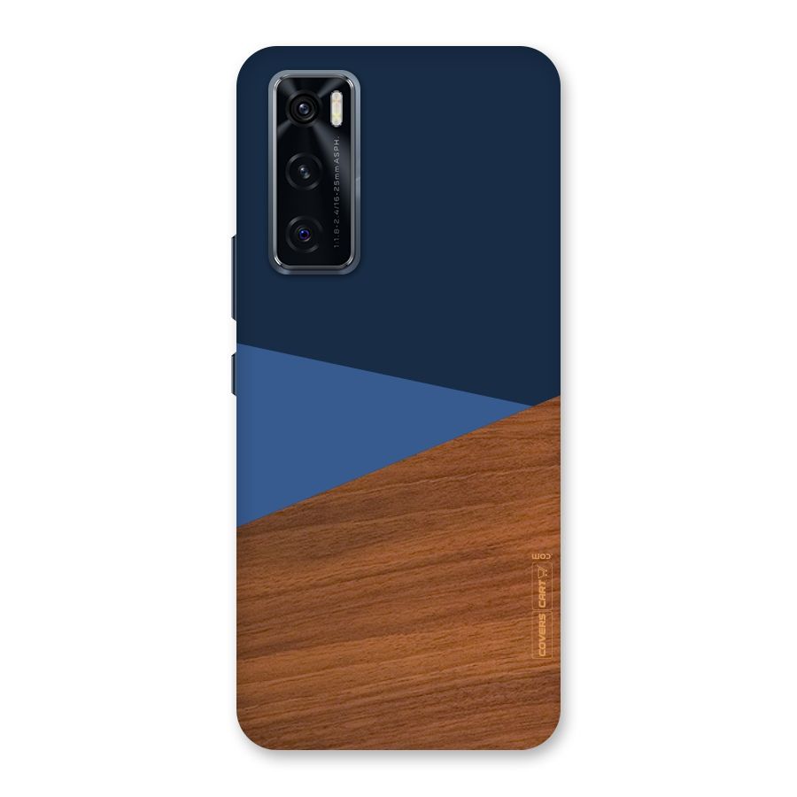 Crossed Lines Pattern Back Case for Vivo V20 SE
