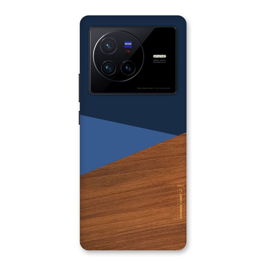 Crossed Lines Pattern Back Case for Vivo X80