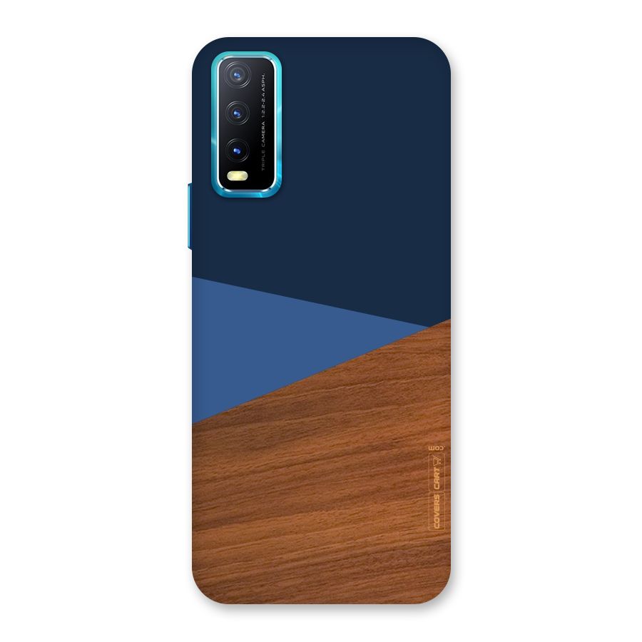 Crossed Lines Pattern Back Case for Vivo Y20A