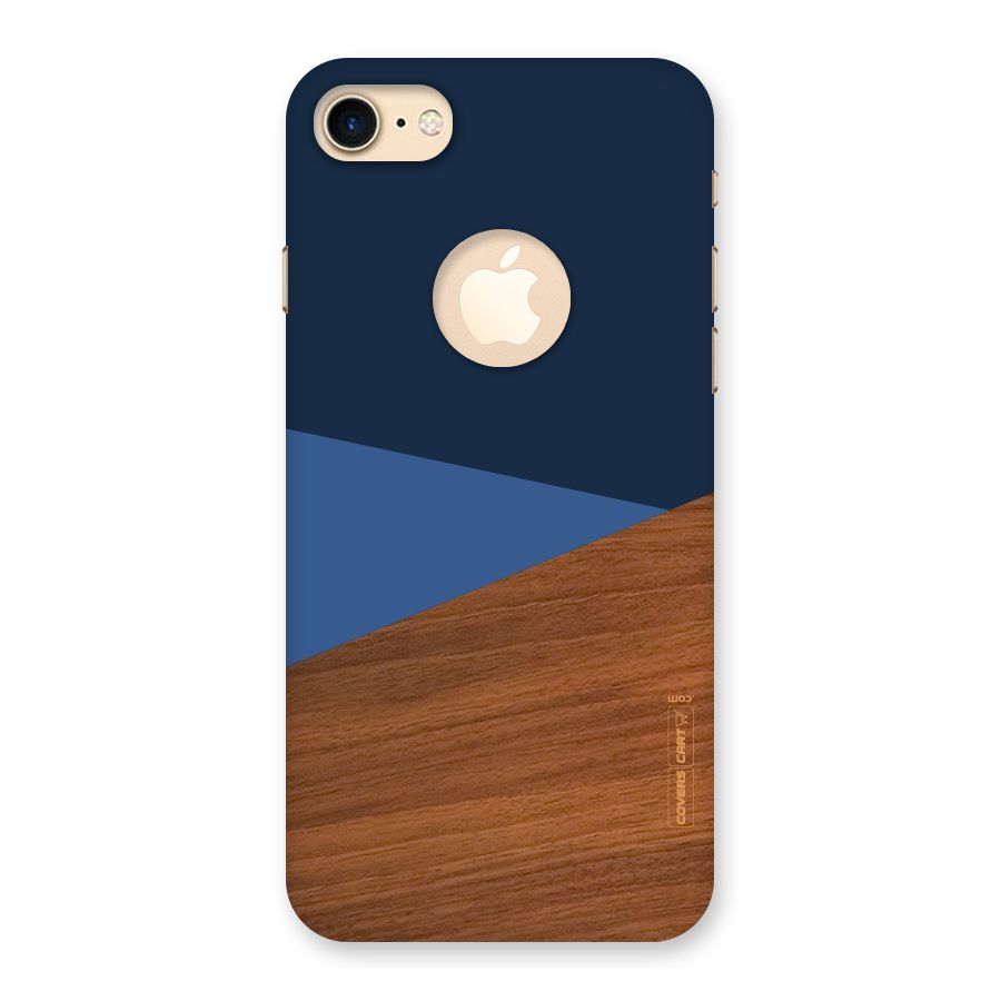 Crossed Lines Pattern Back Case for iPhone 7 Logo Cut