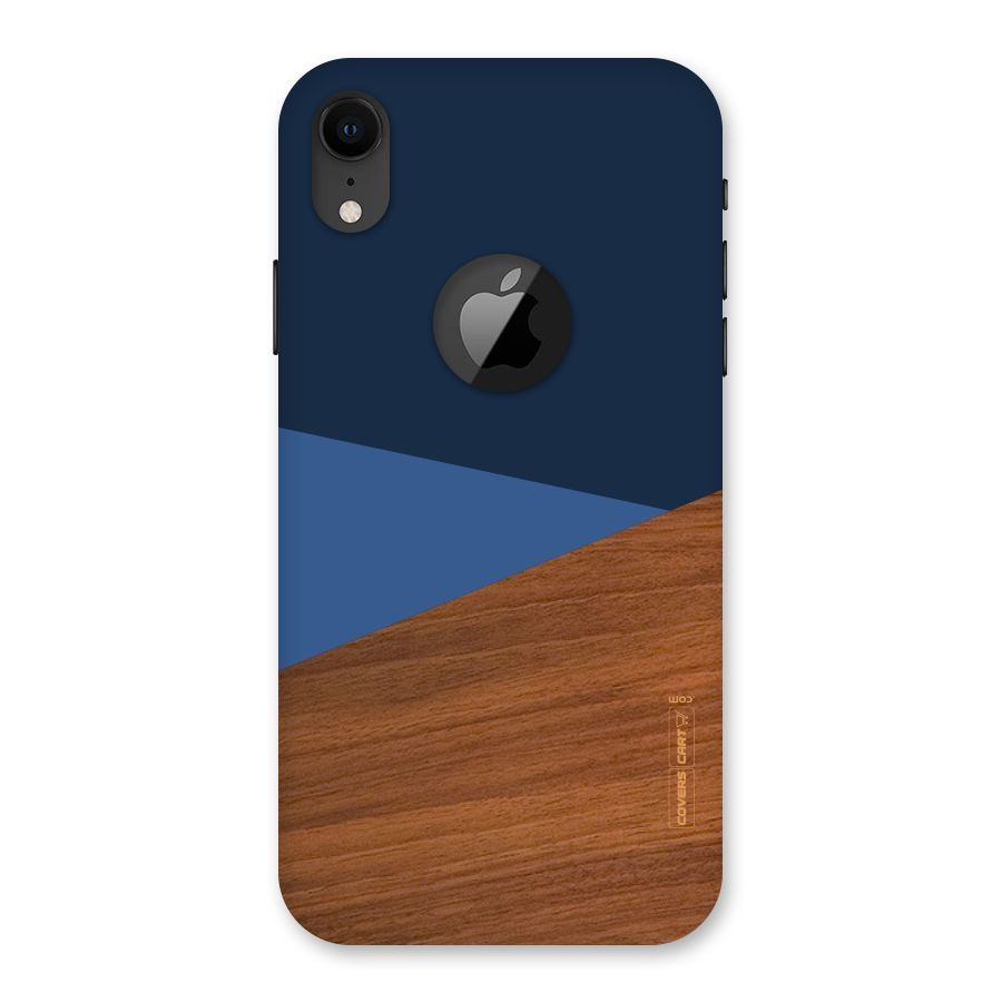 Crossed Lines Pattern Back Case for iPhone XR Logo Cut
