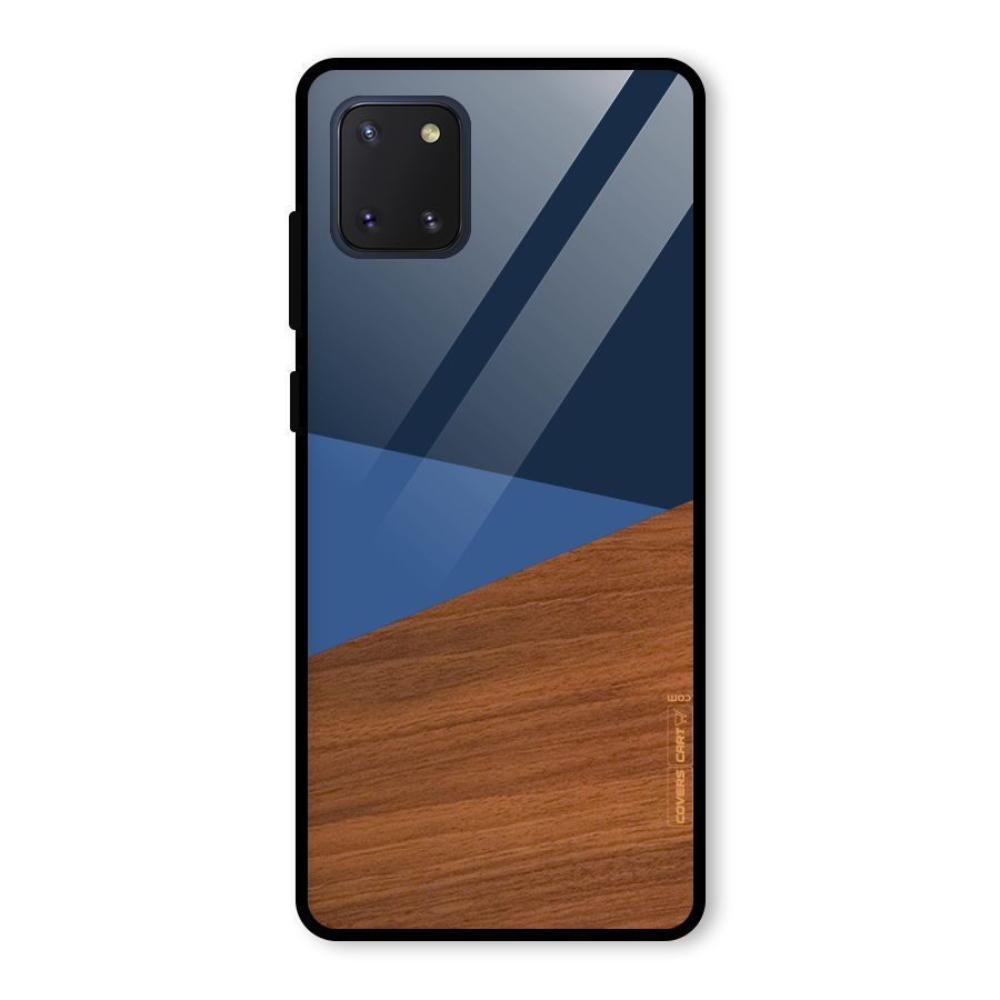 Crossed Lines Pattern Glass Back Case for Galaxy Note 10 Lite