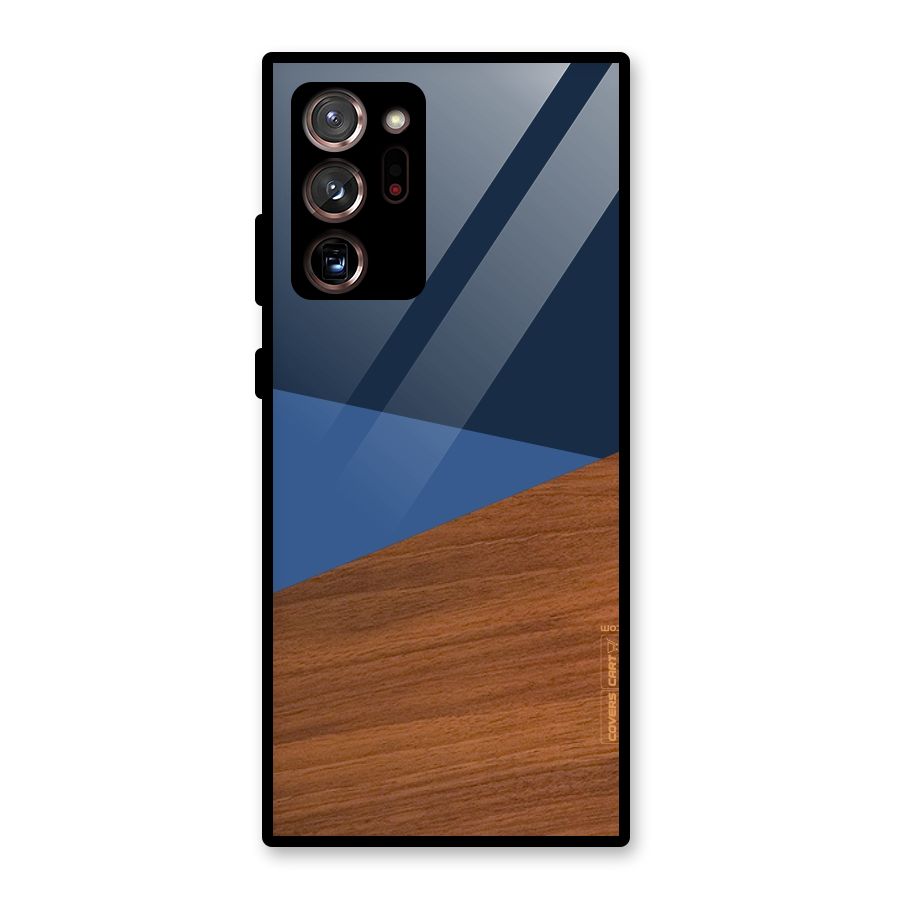Crossed Lines Pattern Glass Back Case for Galaxy Note 20 Ultra 5G