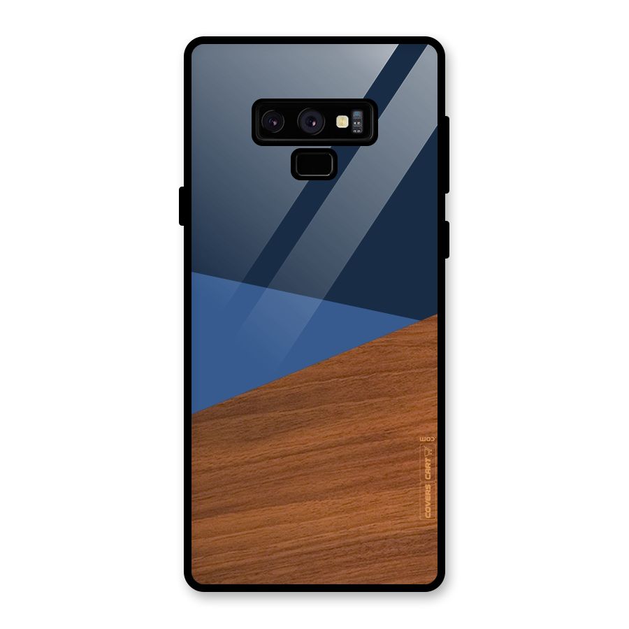 Crossed Lines Pattern Glass Back Case for Galaxy Note 9