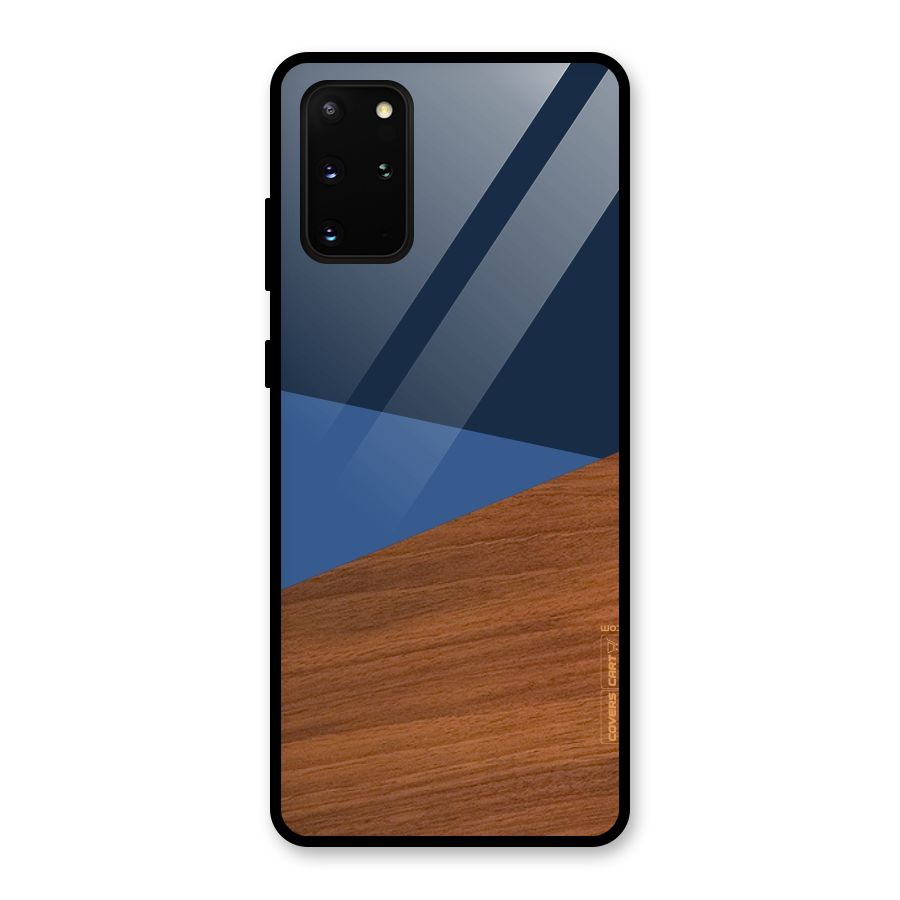 Crossed Lines Pattern Glass Back Case for Galaxy S20 Plus