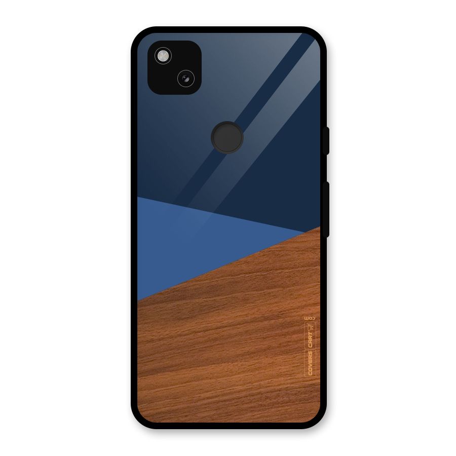 Crossed Lines Pattern Glass Back Case for Google Pixel 4a