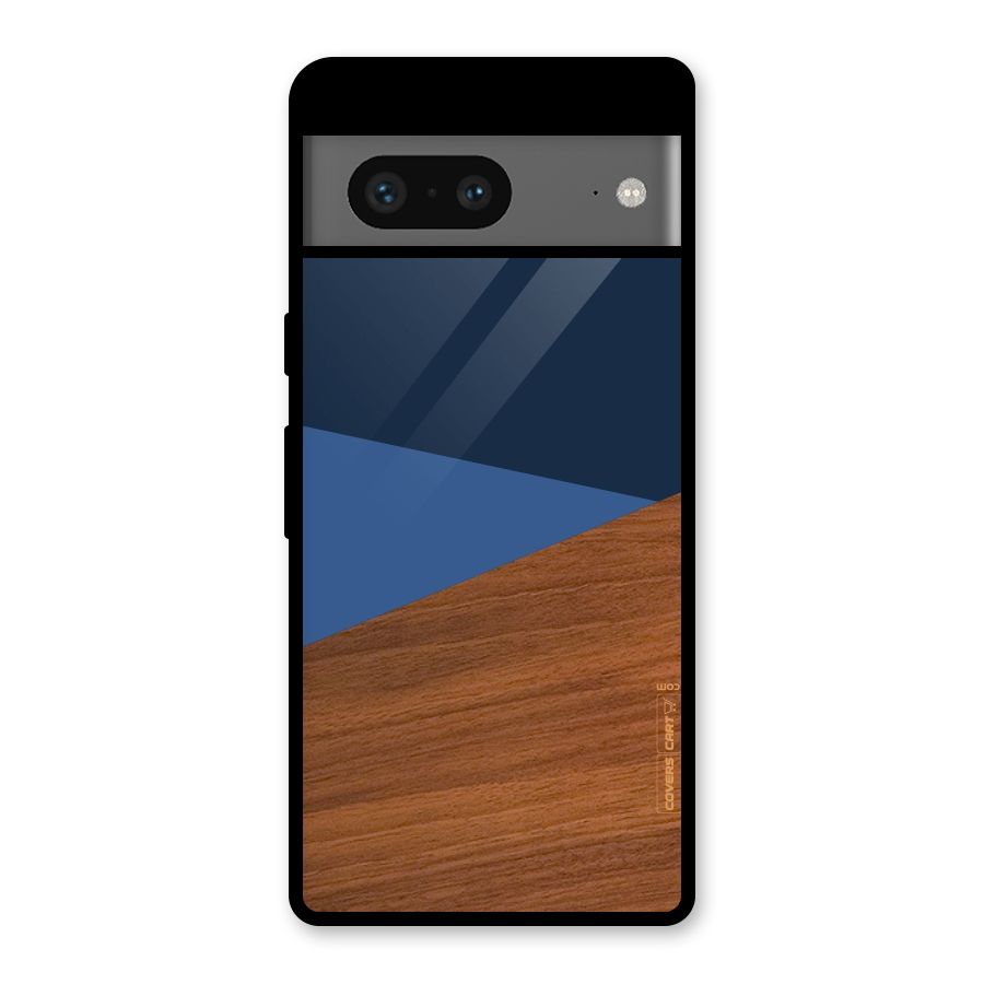 Crossed Lines Pattern Glass Back Case for Google Pixel 7