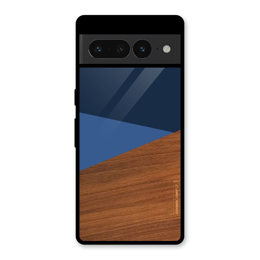 Crossed Lines Pattern Glass Back Case for Google Pixel 7 Pro