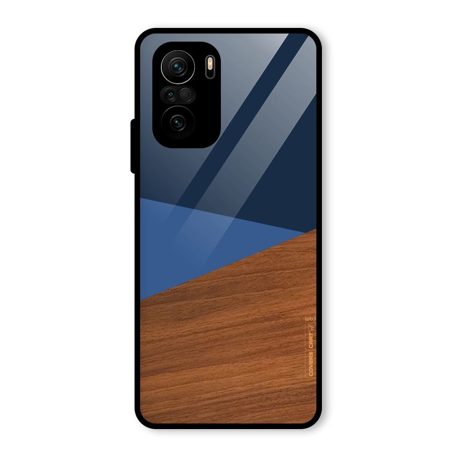 Crossed Lines Pattern Glass Back Case for Mi 11x