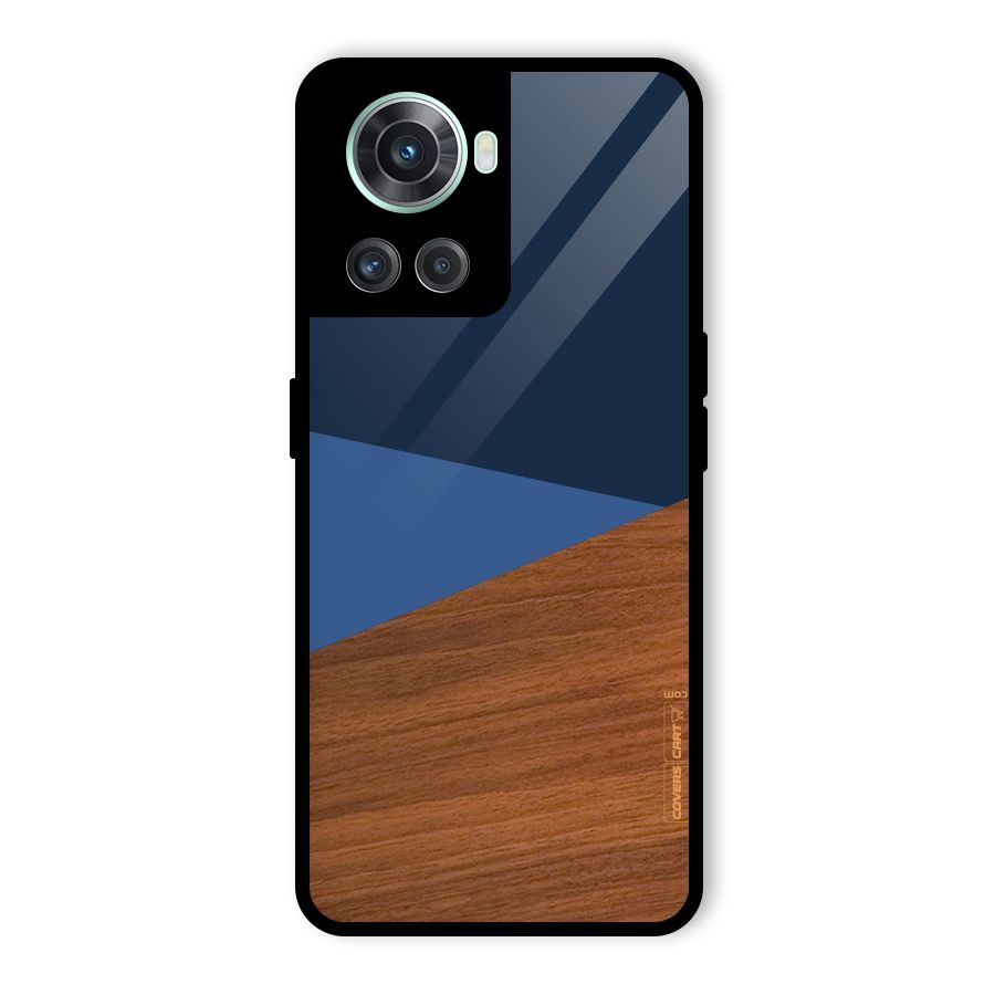 Crossed Lines Pattern Glass Back Case for OnePlus 10R