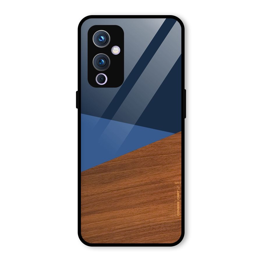 Crossed Lines Pattern Glass Back Case for OnePlus 9