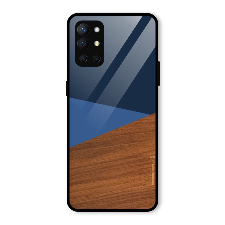 Crossed Lines Pattern Glass Back Case for OnePlus 9R