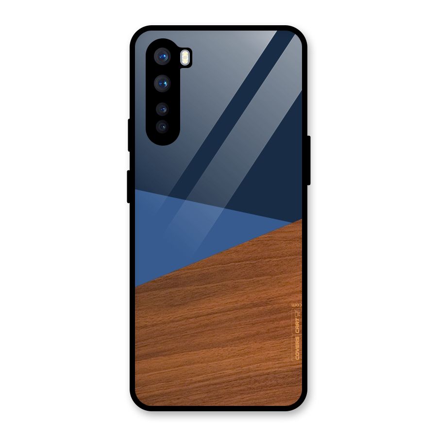 Crossed Lines Pattern Glass Back Case for OnePlus Nord