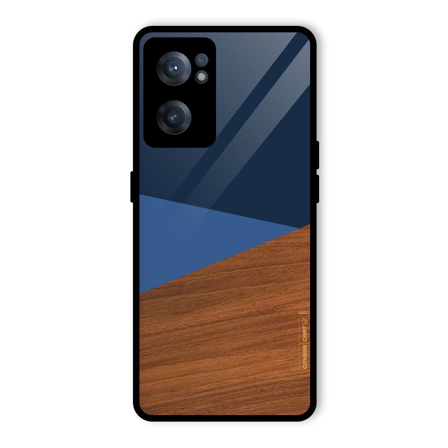 Crossed Lines Pattern Glass Back Case for OnePlus Nord CE 2 5G