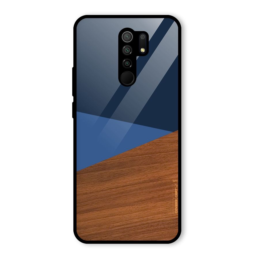 Crossed Lines Pattern Glass Back Case for Poco M2