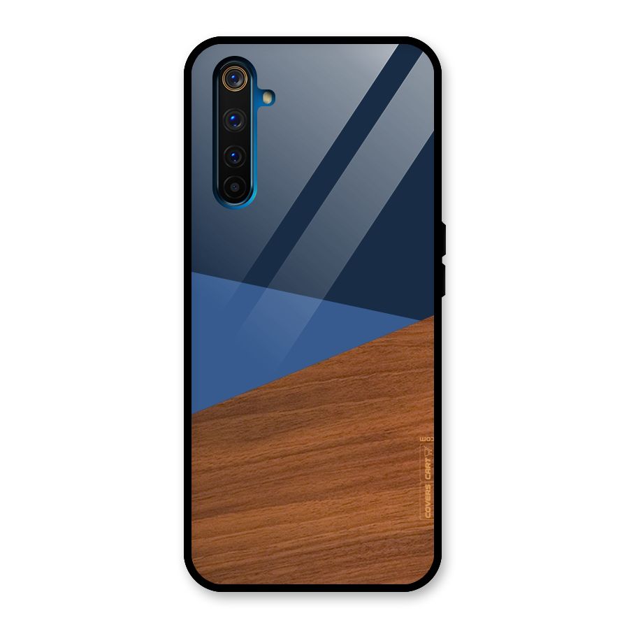 Crossed Lines Pattern Glass Back Case for Realme 6 Pro