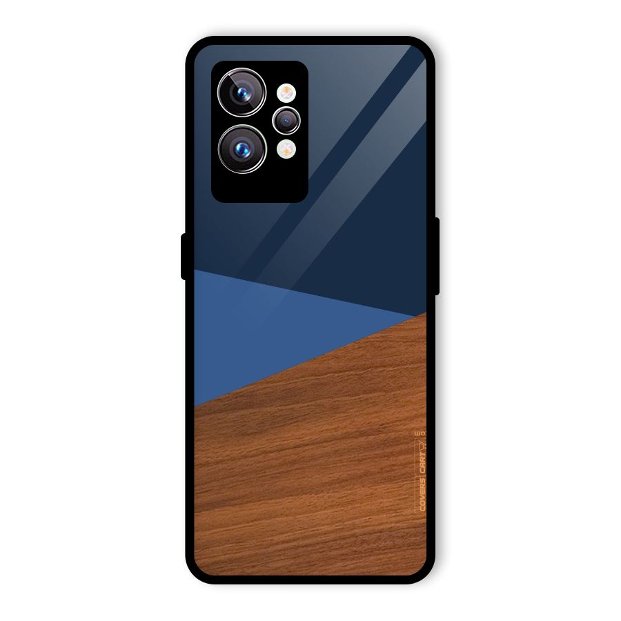 Crossed Lines Pattern Glass Back Case for Realme GT2 Pro