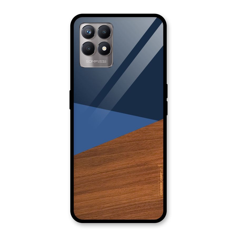 Crossed Lines Pattern Glass Back Case for Realme Narzo 50