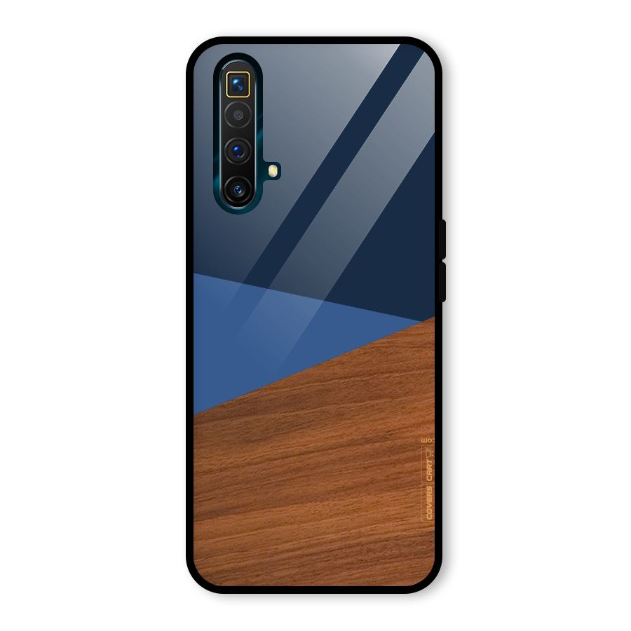 Crossed Lines Pattern Glass Back Case for Realme X3 SuperZoom