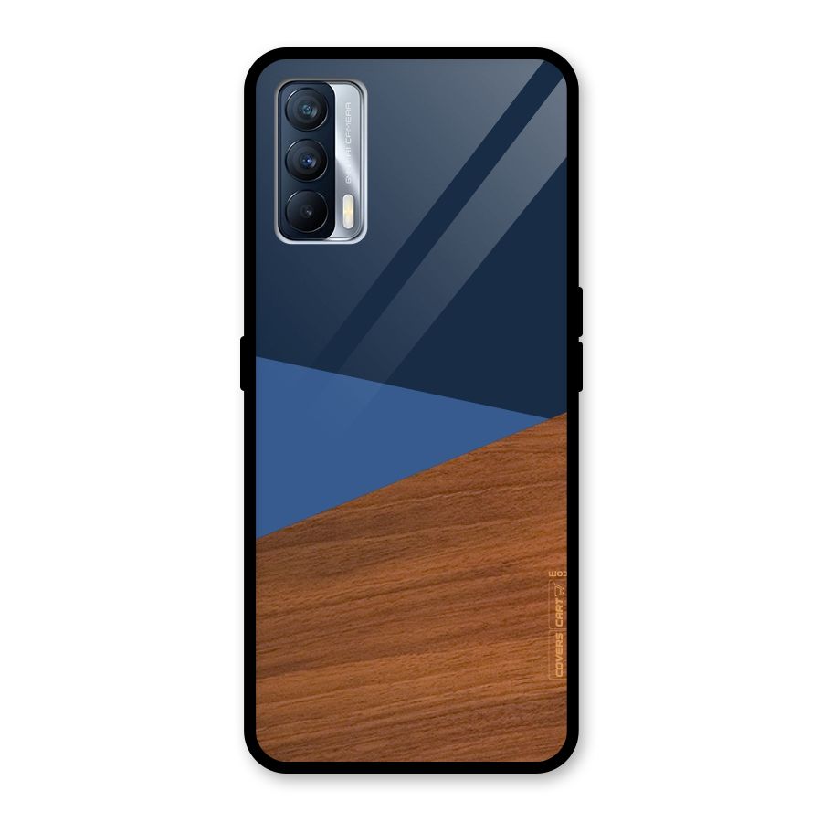 Crossed Lines Pattern Glass Back Case for Realme X7